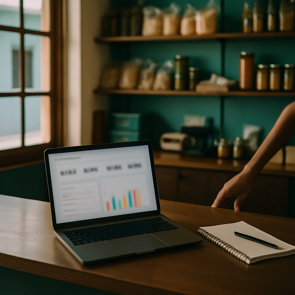 Painel com os indicadores da empresa